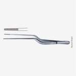 Adson Ear Forceps is a 17.5 cm long shaft, these forceps provide excellent access to deep spaces, while the bayonet design allows for direct visualization of the jaws, ensuring precise and accurate use.