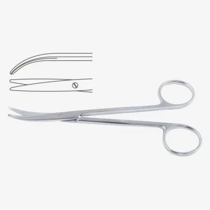 Cinelli Dissecting Scissor, Curved, Ring Handle, 11.5 cm – 4 ½"