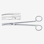 Cooley Vascular Scissor, Curved, Ring Handle, 19 cm – 7 ½"