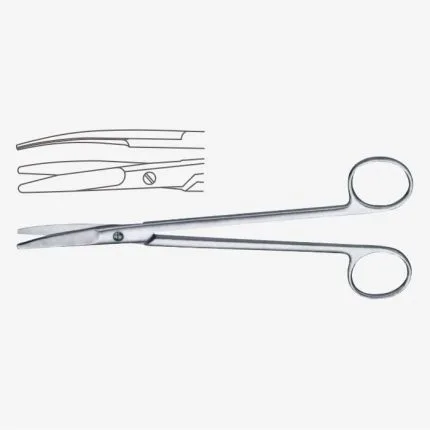Cooley Vascular Scissor, Curved, Ring Handle, 19 cm – 7 ½"