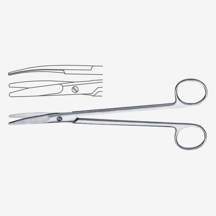 Cooley Vascular Scissor, Curved, Ring Handle, 19 cm – 7 ½"