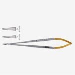 Flat Handle Diamond Jaws Micro Needle Holders