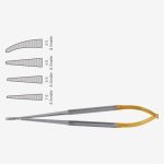 Round Handle Diamond Jaws Micro Needle Holder